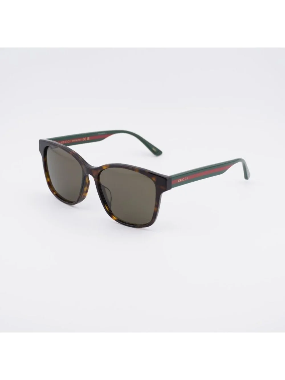 Gucci GG0417SK 003 Sunglasses Havana Square Frame, Brown Lenses